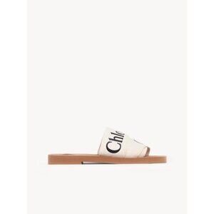 Chloé Woody Slides In Linen And Leather IT 39 Women